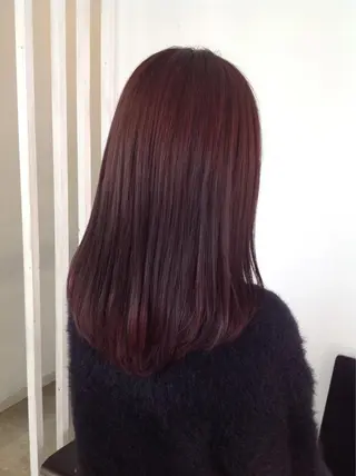 セミロング カラー 榎園 由美のヘアスタイル