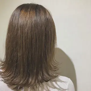 セミロング パーマ/透明感カラー /ボブ/吉田一生のヘアスタイル