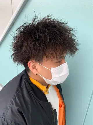 ショート パーマ メンズ sweetroom所属・12月特別価格✨/ 平塚/佐藤郁也のヘアスタイル