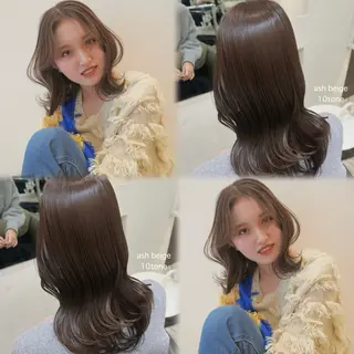 セミロング 🫧オリーブカラー/ 酸性縮毛矯正銀座🫧のヘアスタイル