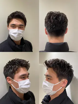 ショート パーマ メンズ カット指名No1漆原 聡のヘアスタイル