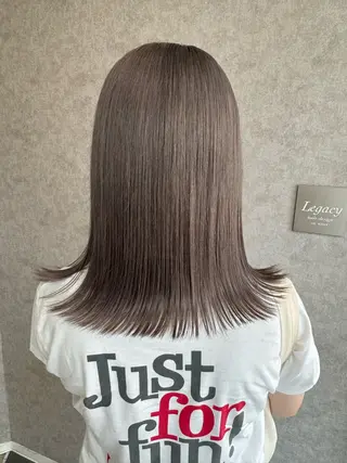 セミロング Rio/ヘアセット/ ハイトーンカラーのヘアスタイル