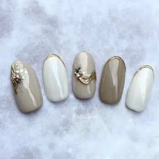 ネイル BABELバベル所属・江戸川橋✨BABEL 【バベル】大人可愛いのネイルデザイン