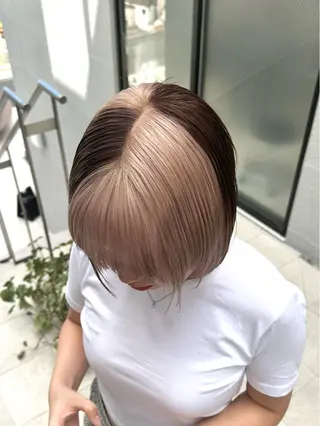 ショート ササキカズマ〻透明感 〻色落ち〻赤み消しのヘアスタイル