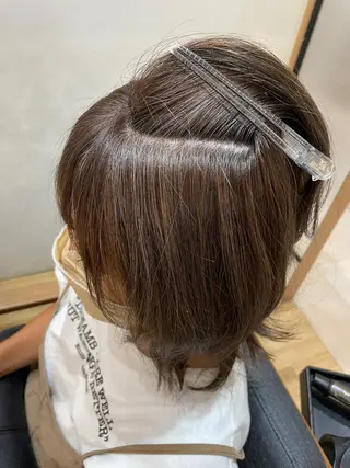 ミディアム シノハラ ガクト ショート/白髪ぼかしのヘアスタイル