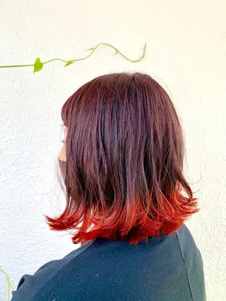 ミディアム 小杉輝/ショート /艶カラー✨のヘアスタイル