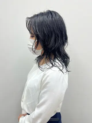 パーマ yuka/ロング/ レイヤーカットモデルのヘアスタイル