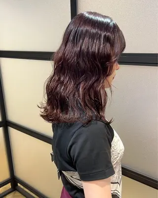 ミディアム カラー 艶カラー/韓国顔周り 🎀mamiのヘアスタイル