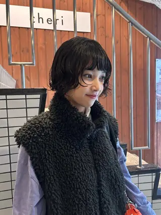 ショート パーマ ボブ/メンズ/パーマ /Tamakiのヘアスタイル