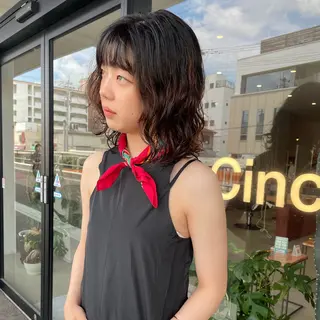 ミディアム パーマ 北九州美容室 🕊️わかな✂︎のヘアスタイル