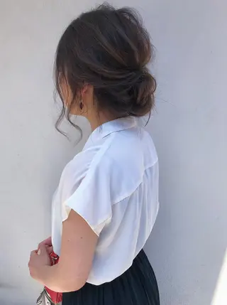 ミディアム ヘアアレンジ SALOWIN三軒茶屋店所属・髪質改善/艶髪 やまなかのヘアスタイル