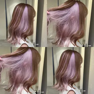 セミロング カラー youres hair 髪質改善トリートメント&ヘッドスパ  新宿三丁目店【ユアーズヘア】所属・🦋透明感カラー 👑NODOKA🦋のヘアスタイル