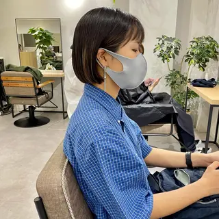 ショート レイヤーパーマ＊ 顔まわり似合わせのヘアスタイル