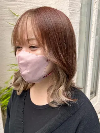 ミディアム カラー uros.所属・メンズパーマ/ エクステ🌞セナのヘアスタイル