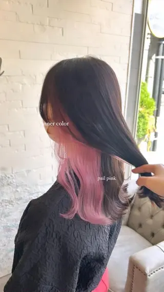 セミロング カラー 🎀暖色/ ピンク🎀seinaのヘアスタイル