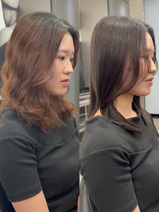 セミロング 美髪に人生を賭けた 白髪と癖毛特化美容師のヘアスタイル