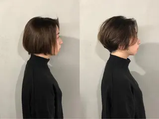 ショート カラー ボブ/ショート/ 白髪染め/メンズ葛西のヘアスタイル