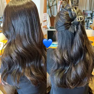 ロング カラー ヘアアレンジ hair salon komorebi所属・韓国風/レイヤーカッ トmanamiのヘアスタイル