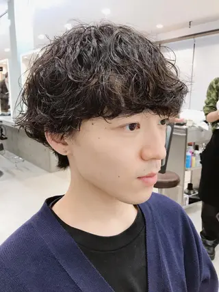ショート パーマ メンズ メンズパーマ タカキリョウのヘアスタイル
