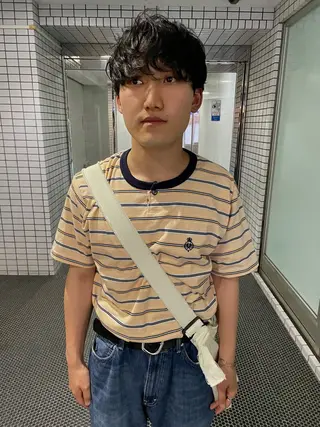 ミディアム パーマ メンズ ruki yabeのヘアスタイル