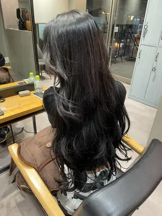 ロング カラー 韓国風/オシャレ /縮毛矯正/滝口琴未のヘアスタイル
