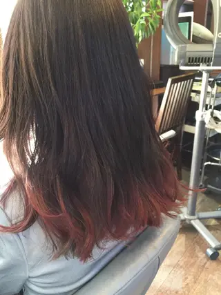 セミロング カラー 原宿サロン代表 デザインカラー伊藤卓のヘアスタイル