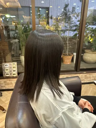 ミディアム 縮毛矯正&髪質改善/ きょうの🐺のヘアスタイル