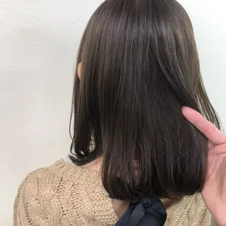 ミディアム カラー ヘアアレンジ 外苑前NO.1艶髪 透明感カラーのヘアスタイル