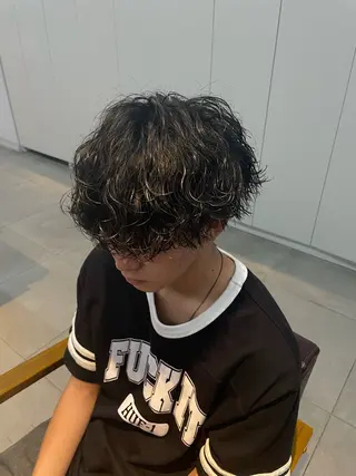 ミディアム パーマ メンズ 辻堂メンズ特化 YU-YAのヘアスタイル