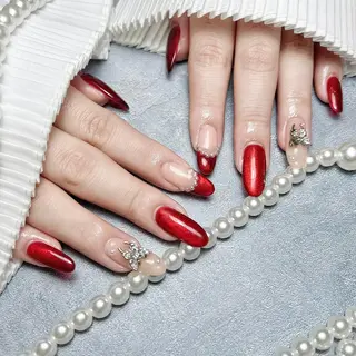 ネイル RAFFINE 月🦋🩵のネイルデザイン