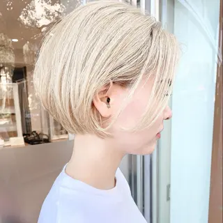 ショート ショート/ボブ/ 白髪ぼかし/しんやのヘアスタイル