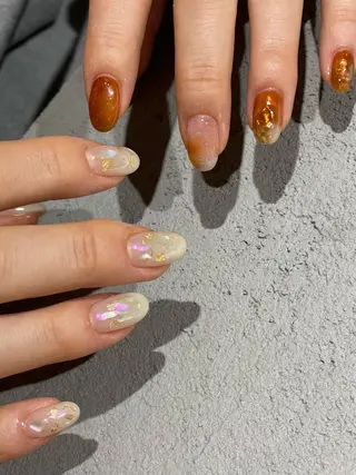 セミロング m kaori𓃟のネイルデザイン