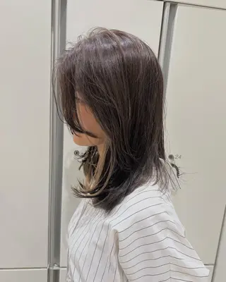ミディアム カラー ボブ/ショート/金田 夏葵のヘアスタイル