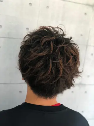 ミディアム パーマ メンズ 北脇 健治のヘアスタイル