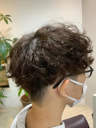 ショート パーマ メンズ 奥野 理香子のヘアスタイル