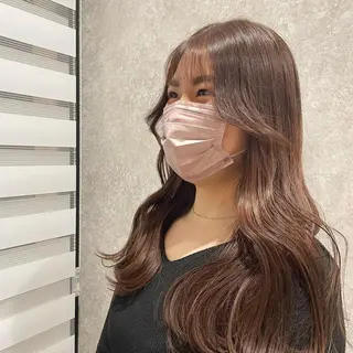 ロング カラー たなか りなのヘアスタイル