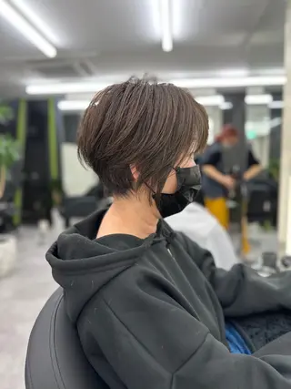 ショート カラー 似合わせスタイル 岡田勇哉のヘアスタイル