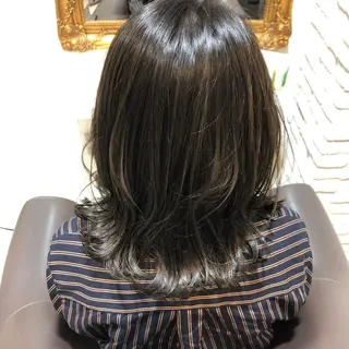 セミロング カラー 🟣メンズパーマ 川端 永遠🟣のヘアスタイル