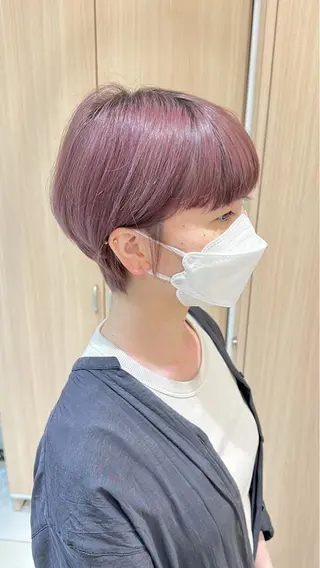 ショート 髪質改善カラー💎 オオネヨシナリのヘアスタイル