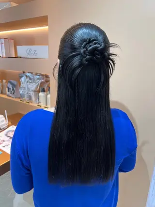 ロング ヘアアレンジ ✨カチモリ✨レイヤー 韓国ヘア🇰🇷ゆいのヘアスタイル