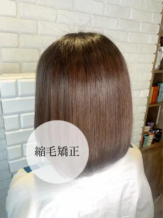 ミディアム カラー パーマ 髪質改善/縮毛矯正 艶カラー/珠聡のヘアスタイル