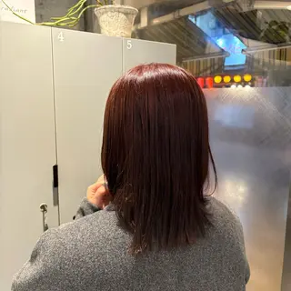 ミディアム カラー ⭐️透明感カラー🤎 チサ🌀のヘアスタイル