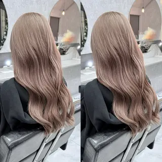 セミロング カラー 🌺ハイトーン🌺 矢葺 なぎさ🌺🌺のヘアスタイル