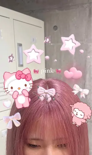 ミディアム カラー ハイトーン/ゆるふわ 🎨𖥔ׁTOMO♡のヘアスタイル