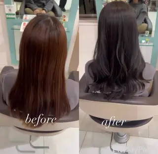 ロング カラー 大人女性ぼかし メンズ強化🦙平作のヘアスタイル