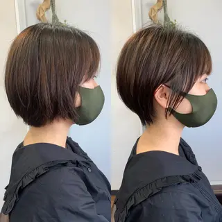 ショート 縮毛矯正/ショート/ レイヤー/畑中正敏のヘアスタイル