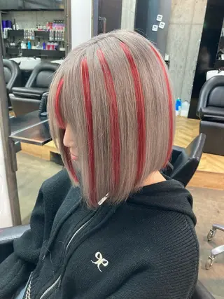 ショート カラー ✨最安値✨エクステ カラー🌼つきな🌼のヘアスタイル