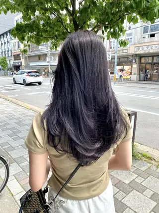 ロング カラー 京都レイヤーカット うえひのヘアスタイル
