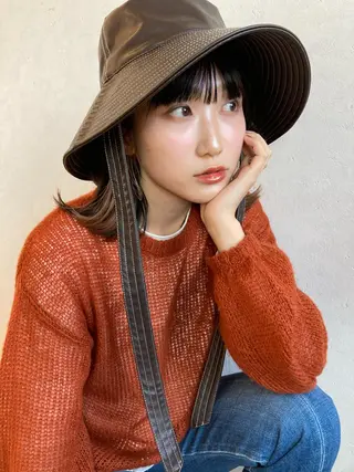 セミロング カラー nono/パーマ /顔まわりカット🐈のヘアスタイル