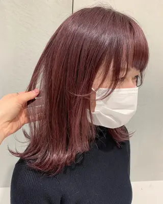 ミディアム カラー minami🪷 暖色カラーのヘアスタイル